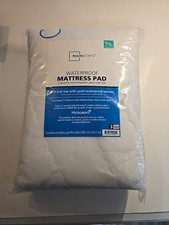 Twin/Twin-XL Waterproof Mattress Pad with New Sealed Package White