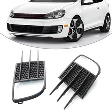 Pair Front Fog Light Cover Fog Lamp Trim For VW Golf 6 MK6 2008-2013 GTI/GTD