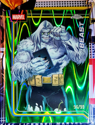 Marvel Topps Chrome 2026 Beast Sp /99 Green Wave Refractor NmM