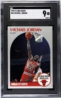 Michael Jordan 1990-91 NBA Hoops #65 SGC 9 Chicago Bulls NBA Card
