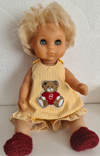 15" VINTAGE VINYL JOINTED DOLL - NEW CLOTHES AND SPARE SET