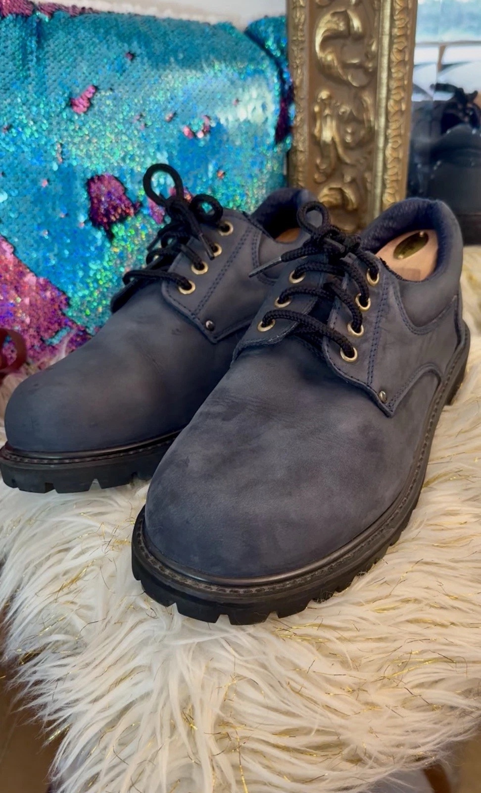 Stivali stringati Timberland Stone blu impermeabili classici premium Oxford 73537 12