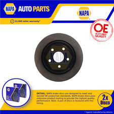 2x Brake Discs Pair Vented fits JEEP GRAND CHEROKEE Mk4 3.0D Rear 2011 on 330mm