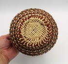 Tarahumara Basket Mexico Double Weave Sotol Pine Needle Polychrome Footed LZB16 — photo 8