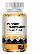  Calcium Magnesium Zinc Capsules Vitamin D3 helps support bones, teeth, heart