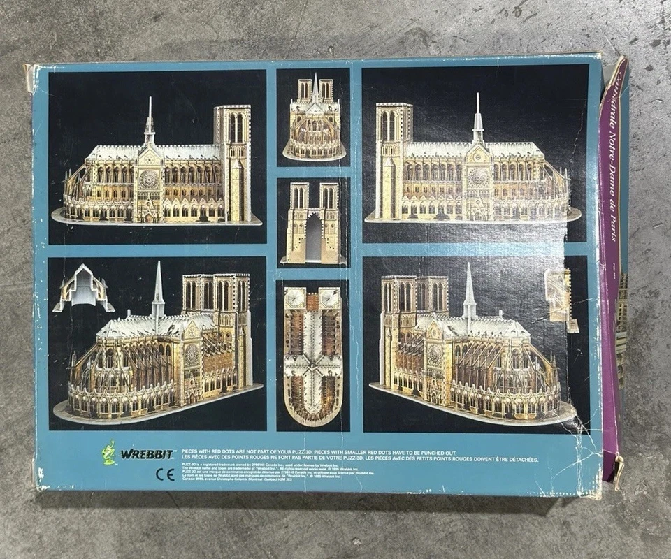 Wrebbit Puzz 3D Notre Dame de Paris 952 Pieces – Box Damaged - Image 2 of 2