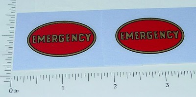 Pair Keystone Trucks Emergency Oval Stickers KY-005