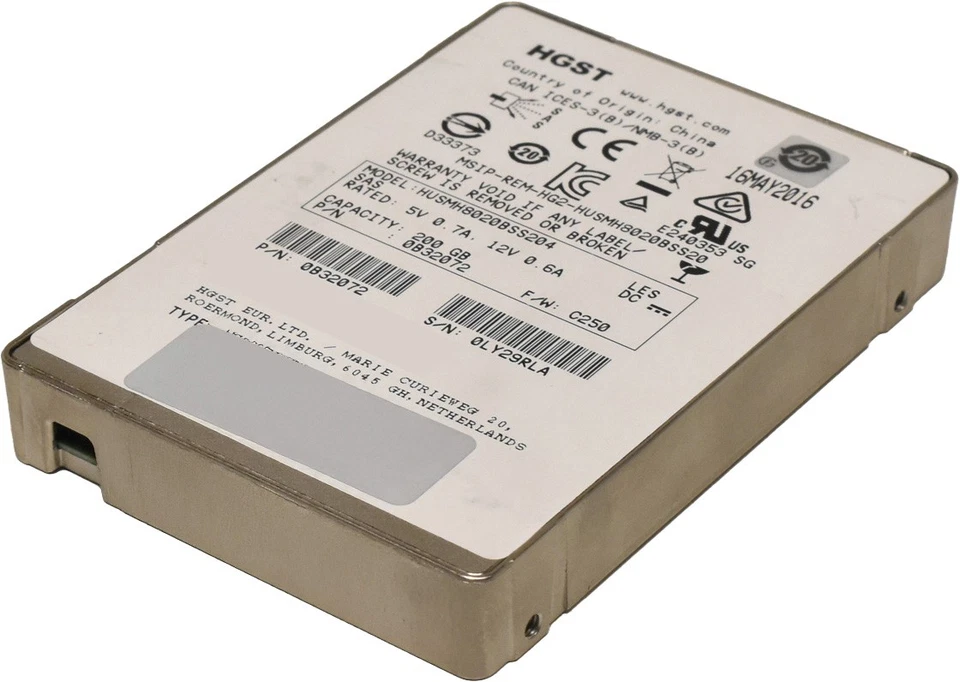 HGST 200GB 2.5" 12G SAS SSD HUSMH8020BSS204 512 Bytes server storage - Bild 3 von 4