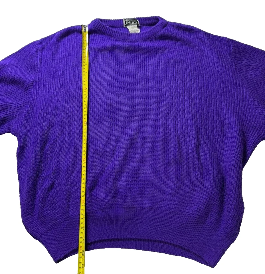KATIES акриловая шерсть свитер ребристый трикотажа фиолетовый женщин роскошь | размер 12 - Изображение 4 из 4