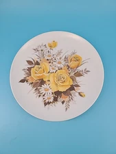Texas Ware Dinner Plate 10 Inch Yellow Roses Melamine