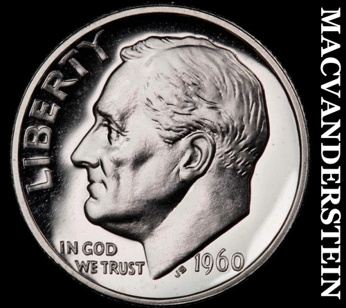 1960 Roosevelt Dime- Silver- Choice Gem Proof Luster No Reserve  #J2704
