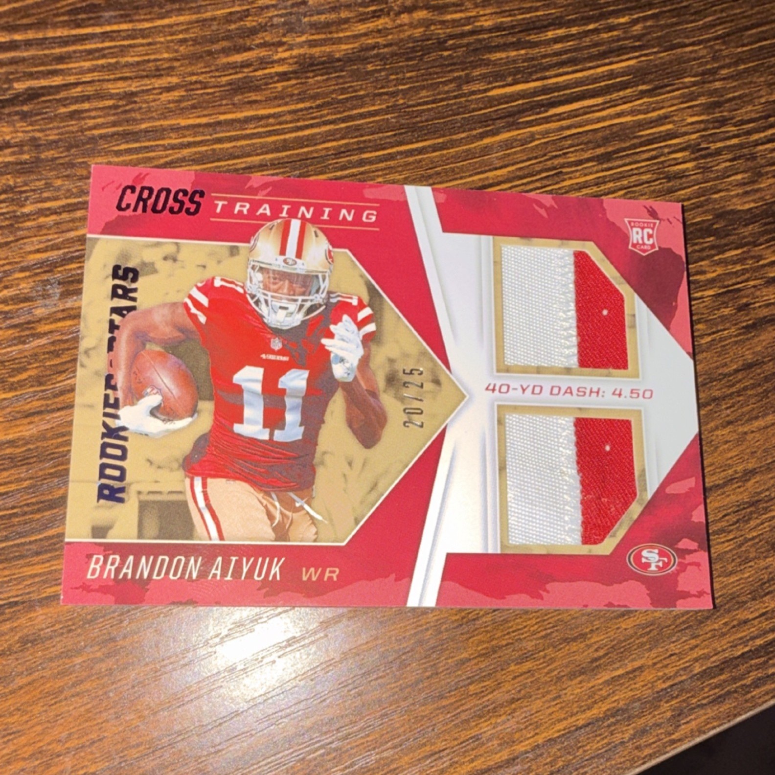 Brandon Aiyuk Panini Rookies & Stars Cross Training Relics #CTBA Prime