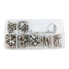 201Pcs Rivets Silver Metal Punk Decorative Rivets Screwing Pointed Rivets