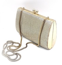 Vintage Silver Chain Mail Mesh Whiting Davis Clutch Bag
