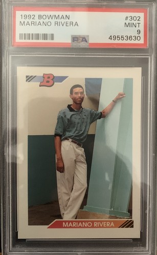 1992 BOWMAN MARIANO RIVERA ROOKIE RC #302 PSA 9