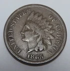 1865 Fancy 5 Indian Head Cent grades Fine