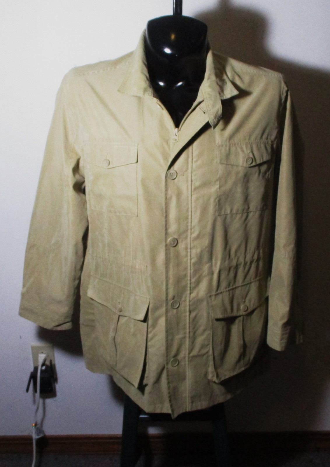 TRAVELSMITH Tan Full Zip Safari Jacket Men's Size L