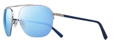 Revo Sunglasses ANNIKA Chrome Aviator Frame / Blue Water POLARIZED Lens RE1201