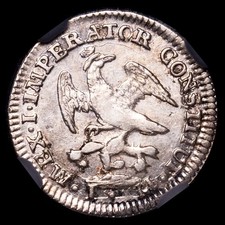 M&eacute;xico - Agust&iacute;n I Iturbide 1/2 Real (1,69 gramosg) 1822 M&eacute;xico JM KM-301 En