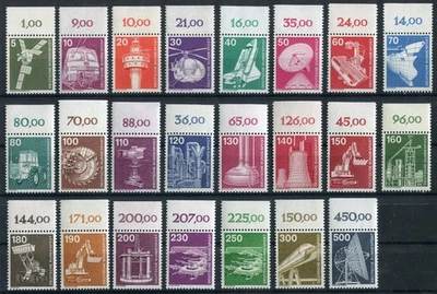 Bund Industrie und Technik komplett alle mit Oberrand postfrisch OR ungefaltet - Bild 1 von 3