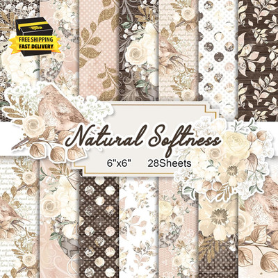 28 Sheets Scrapbook Paper, Floral Scrapbooking Specialty Papers 160Gsm Cardmakin