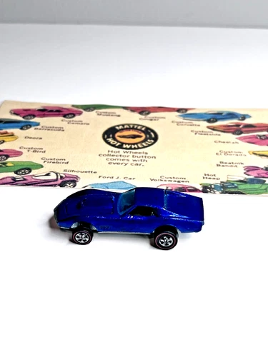1967 Hot Wheels Redline Custom Blue/Gray Interior Made in Hong Kong W/Case