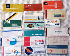 Vintage Airline tickets - job lot of 30 - 1962 onwards (mainly 60s and 70s)
