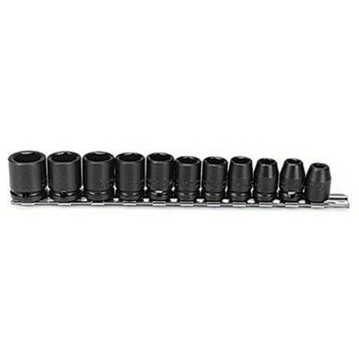 Stanley Proto J72202 11 Piece 6 Point 3/8'' Drive Metric Impact Socket Set