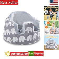 Baby Seat Cover Compatible With Bumbo Seat Breathable Summer Cooling Grey Ele...