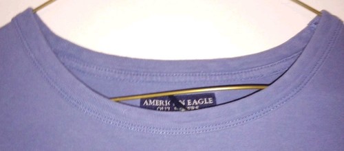 American Eagle Outfitters Mens Size Large T Shirt Baby Blue With Stripes- #3 - Bild 5 von 7