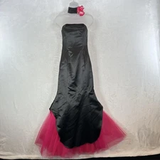 Jessica McClintock Gunne Sax Dress Womens 1 Black Mermaid Halter Tulle Made USA