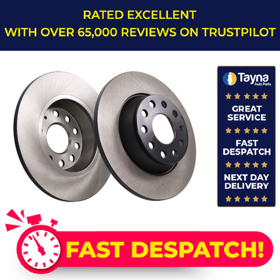 2x Brake Discs Pair Solid fits SEAT ALHAMBRA 710 Rear 1.4 2.0D 10 to 22 282mm