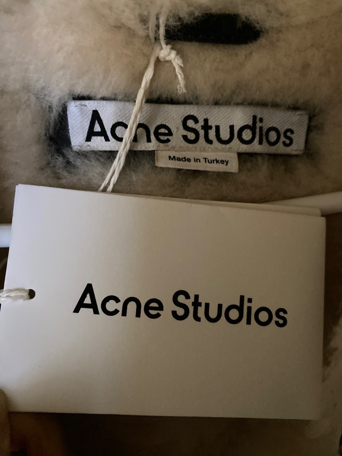 Acne Studios Black Leather And Off White Shearling Lete Jacket Cropped Sz. EU 36 thumbnail 12