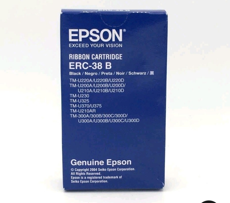 Epson Exceed Your Vision Ribbon Cartridge ERC-38 B (Black) 1 pack