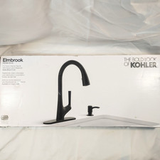 Kohler Elmbrook 1-Handle Pull-Down Kitchen Faucet in Black K-R22968-SD-BL "