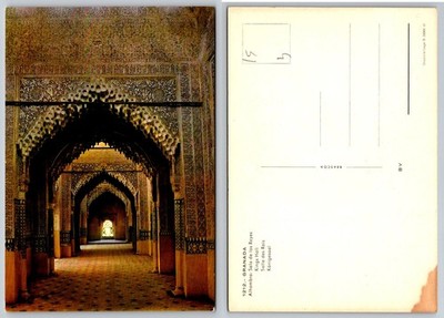 Alhambra Kings Hall Granada Spain Vintage Postcard Beascoa Moorish Architecture