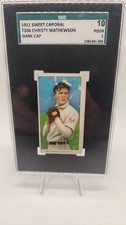 T206 Christy Mathewson 1911 Sweet Caporal Dark Cap SGC Graded 1 HOF