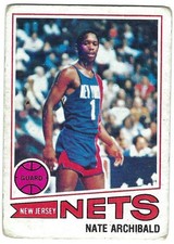 1977-78 Topps Basketball New Jersey Nets Nate Archibald #127