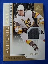 Zach Whitecloud 2018-19 SP Game Used Authentic Rookies Jersey RC /499