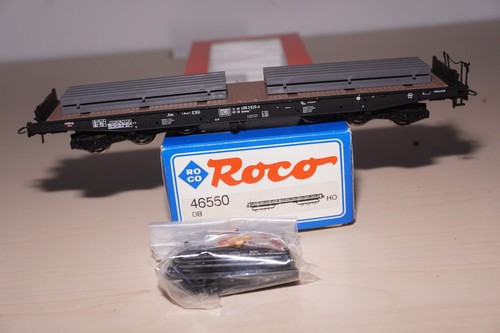 RF17] Roco H0 46550 Güterwagen Schwerlastwagen mit Ladung DB OVP | Condition: Gebraucht