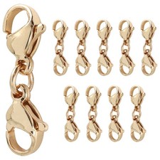 2X( Lobster Clasp Extender Claw Connector Bracelet Extension Clasp for DIY1499