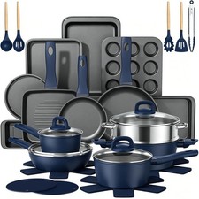 Umite Chef 31 PCS Nonstick Cookware Set Induction PFOA Free Pots and Pans with