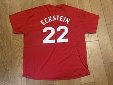 David Eckstein Shirt Donor Card Charity 2005 2XL XXL Transplant STL Cardinals