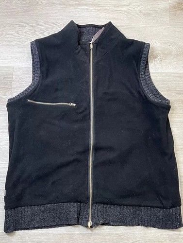 Pendleton Sweater Vest Mens Medium M NavyBlue Shetland Wool Fleece Lined Zip - Picture 4 of 6