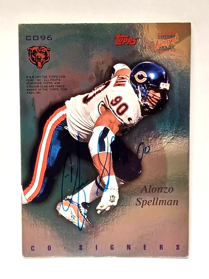 1997 TOPPS STADIUM CLUB CO-SIGNERS ALONZO SPELLMAN & MARVUS PATTON # CO96 - Image 3 of 4