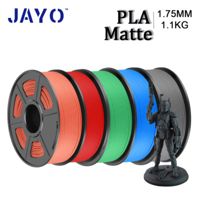 JAYO 1,1KG PLA Matte 3D Drucker Filament PLA Matt 1,75mm mit Spule Matter Glanz