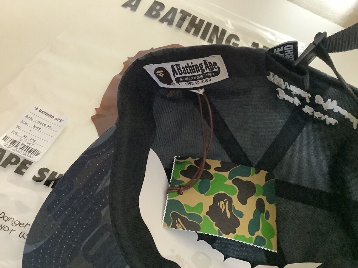 AUTHENTIC A BATHING APE BAPE x NBHD CAP BLACK NEW RARE HAT AUTHENTIC A BATHING APE BAPE x NBHD CAP BLACK NEW RARE HAT