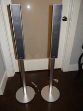 Pair of Sony SS-TS46 Front Right and Left Silver Tower Speakers