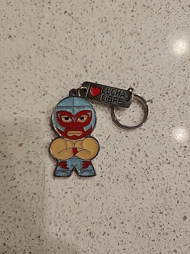 I Love Lucha Libre Microman Keychain Key Fob Dangle Wrestling Mexico - Picture 1 of 5