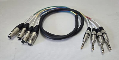 Seismic Audio SAXT-4x5F 1/4" TRS to XLR Female 4 Channel 5ft Audio Snake Cable